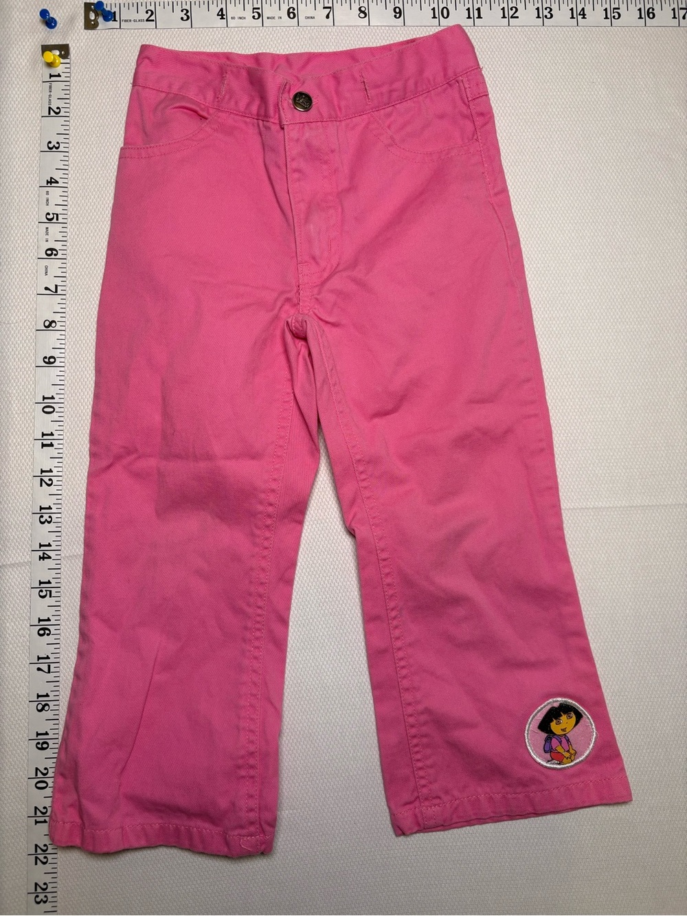 Vintage Y2K Dora the Explorer Pink Pants Girls Size 4